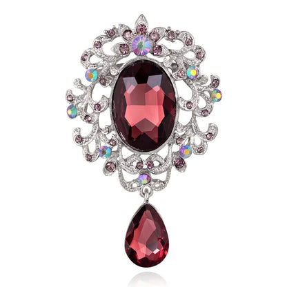 High fashion pins court vintage crystal brooch fashion pendant wedding women's brooch pin jewelry gifts
