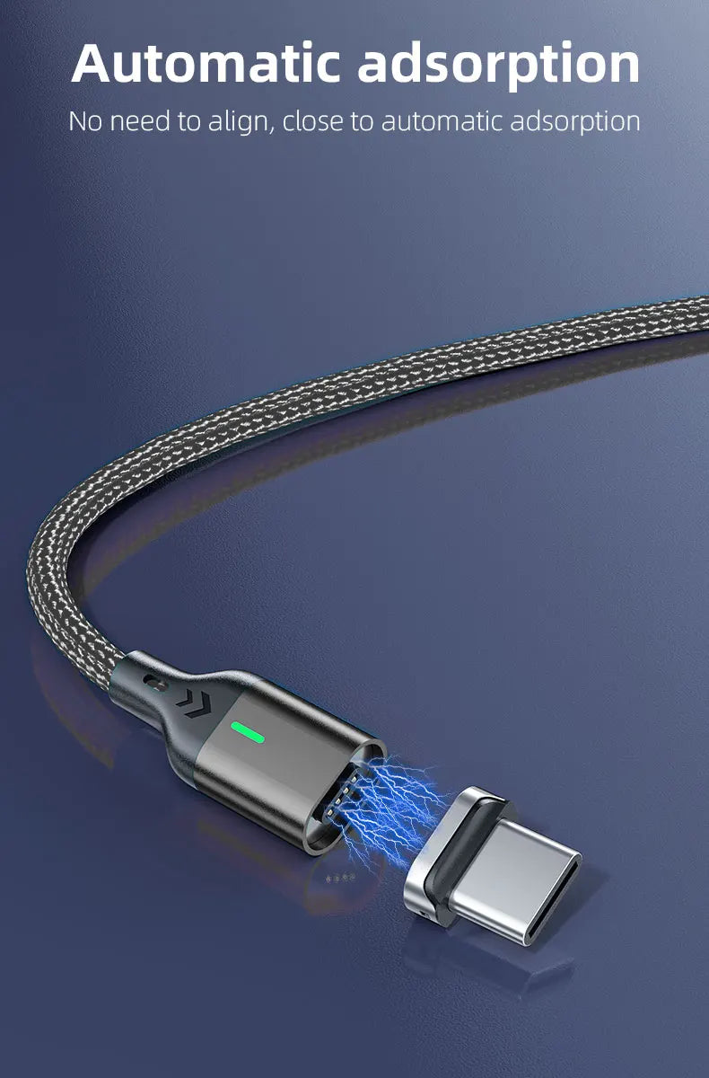 AUFU Magnetic Charge Cable Fast Charging USB Type C Cable for Samsung Xiaomi iPhone Magnet Micro USB Data Quick Charging Wire