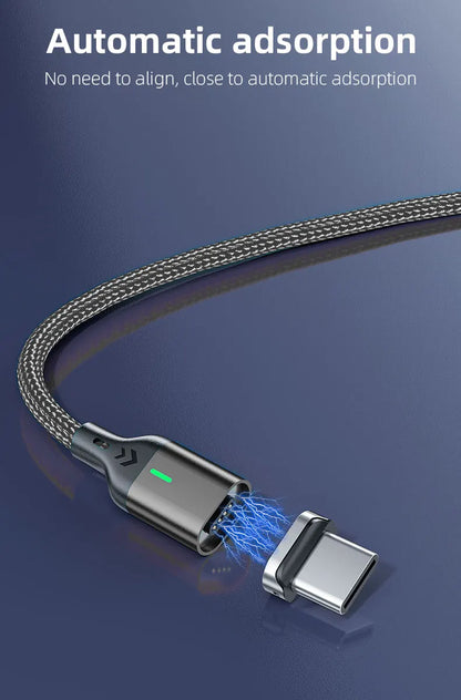 AUFU Magnetic Charge Cable Fast Charging USB Type C Cable for Samsung Xiaomi iPhone Magnet Micro USB Data Quick Charging Wire