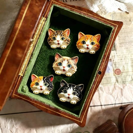 Baroque Luxury Cartoon Cat Animal Design Brooches for Men and Women, Jewelry, Fashion Accessories, Wedding, Holiday, Party Gifts