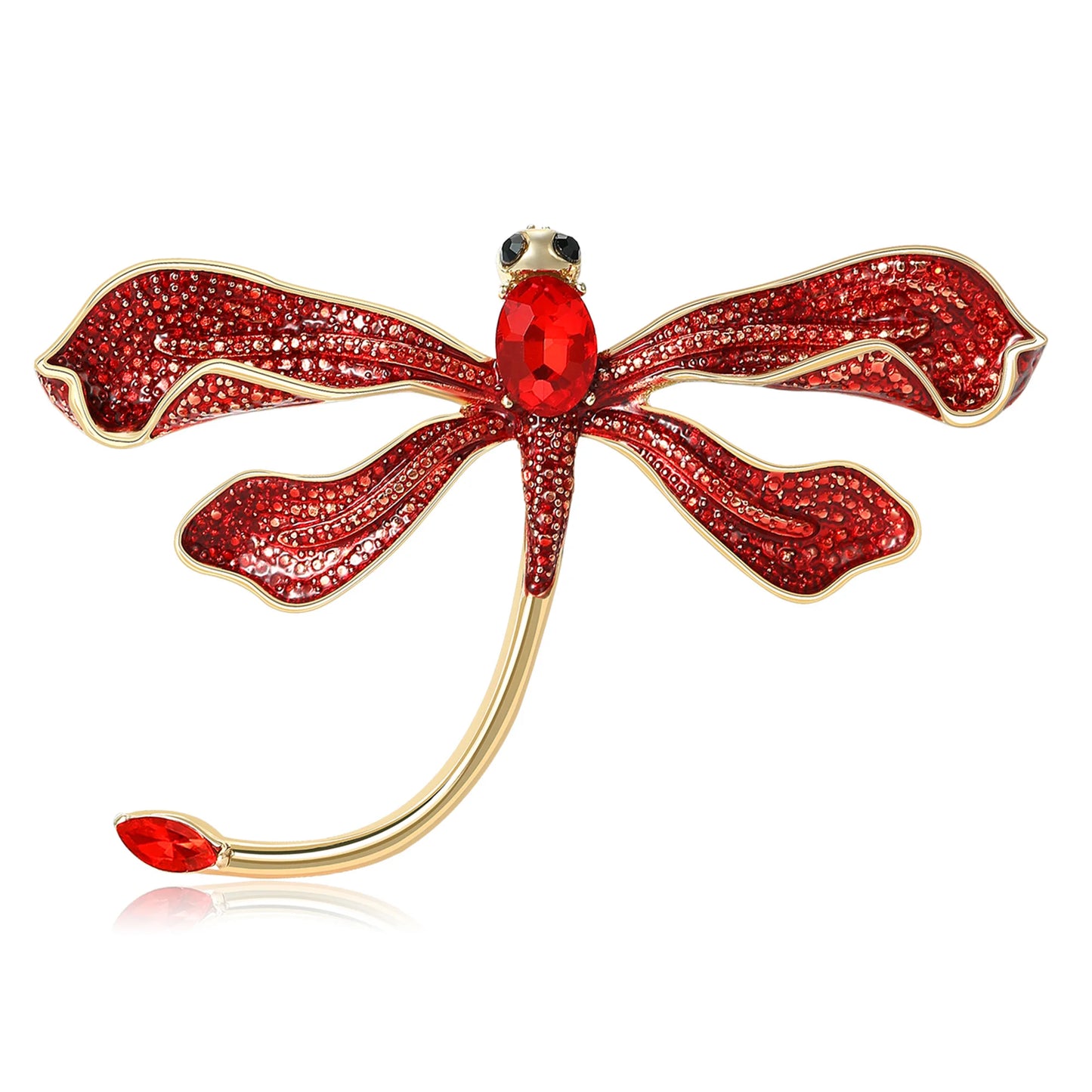 Beaut&Berry Luxury Enamel Dragonfly Brooches for Women Unisex Insect Pins Casual Party Jewelry Accessories Gifts Decoration
