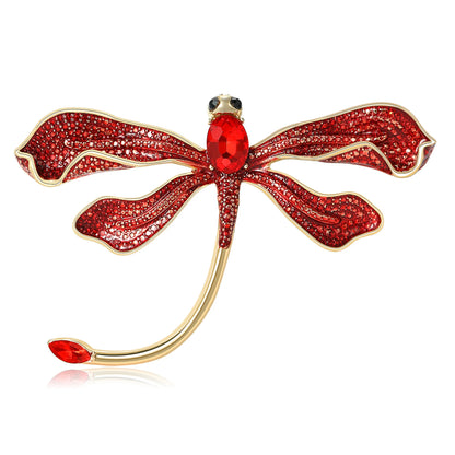 Beaut&Berry Luxury Enamel Dragonfly Brooches for Women Unisex Insect Pins Casual Party Jewelry Accessories Gifts Decoration