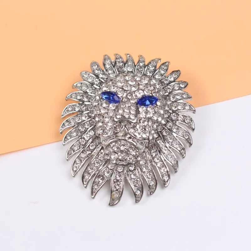 Baroque-style Luxury Vintage Heavy-Duty Lion Animal Design Brooches for Men and Women, Jewelry and Fashion Accessories