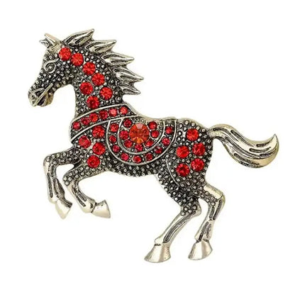 High-End Horse Year Brooch Cute Fun Steed Collar Pin Chinese Style Light Luxury Creative Accessory