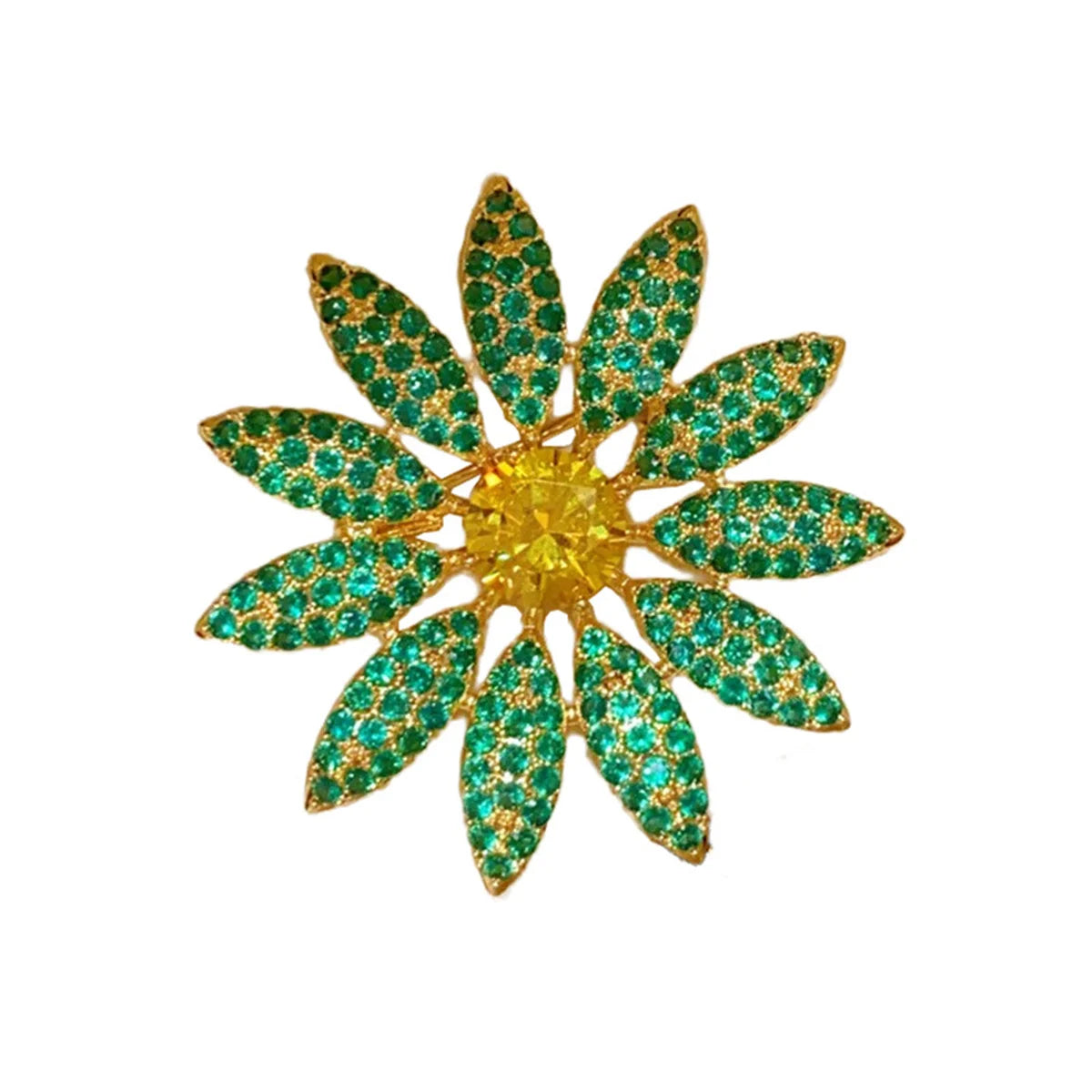 1Pc Korean Style Enamel Flower Brooch Exquisite Fashion Rhinestone Pin Party Wedding Banquet Jewelry Party Trendy Gift 2025