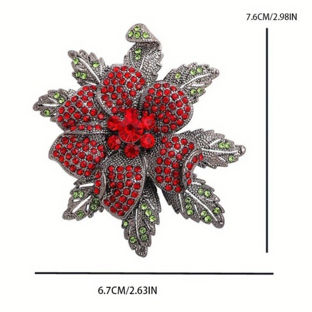 Baroque Thorned Rose Brooch Luxury Elegant Jewelry for Couples Wedding Party Gift Accessories Men Women