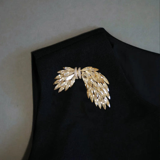 Luxury Wings Fashion Brooch Pins For Women Creative New Handmade Shinning Rhinestones Brooches