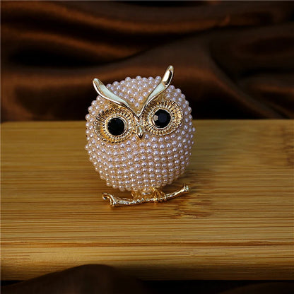 Baroque Luxury Beautiful Owl Animal Design Brooch for Men and Women, Jewelry Accessories, Wedding Holiday Party Gift