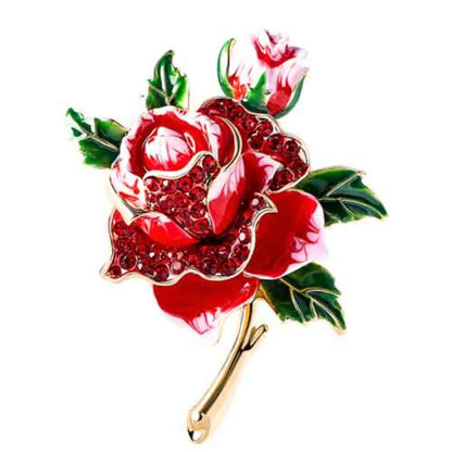 Baroque Luxury Beautiful Roses Sunflower Design Men's Women's Brooch Pins，Jewelry Accessories, Wedding Holiday Party Favors