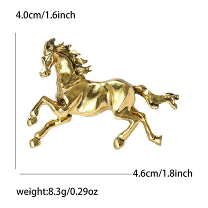 Beaut&Berry Classic Horse Brooches for Women Unisex Animal Pins Friends Party Gifts Banquet Jewellery Accessories