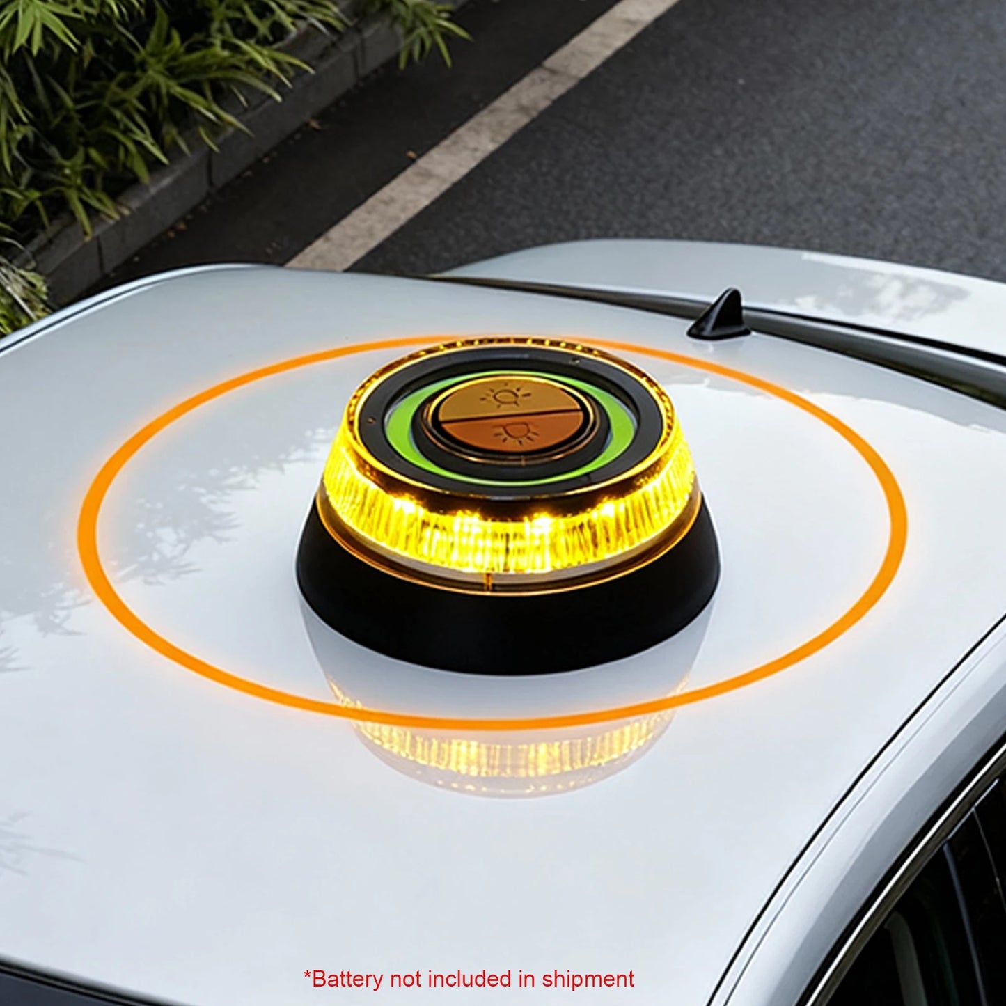 Universal V16 Car Warning Light LED Flashlight Emergency Light Yellow Light Traffic Strong Magnetic Induction for Vehicles