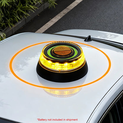 Universal V16 Car Warning Light LED Flashlight Emergency Light Yellow Light Traffic Strong Magnetic Induction for Vehicles
