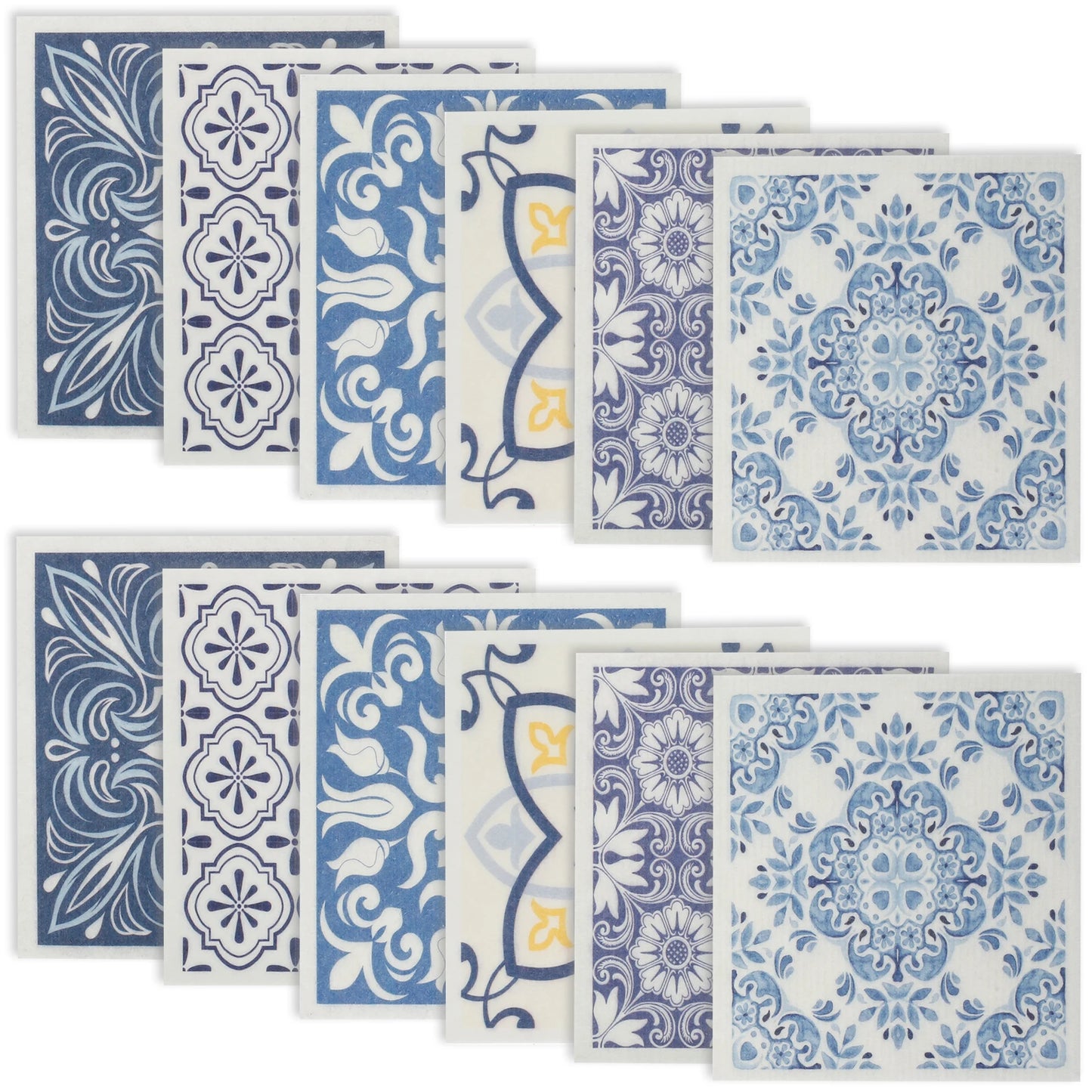 6/8/12Pcs Kitchen Dish Towels Reusable Swedish Dishcloths Absorbent Dish Rags Washable Dish Rags for Washing Dishes Cleaning