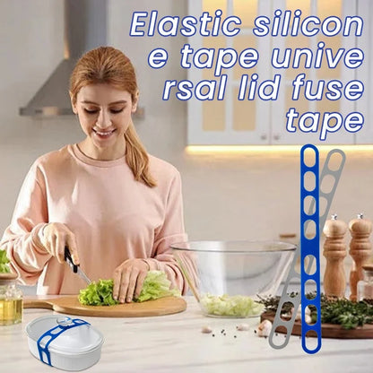 54cm Reusable Lid Strap Silicone Elastic Band Universal Pot Lid  Holder for Lunch Box Strap Elastic Band Outdoor Tableware Tool