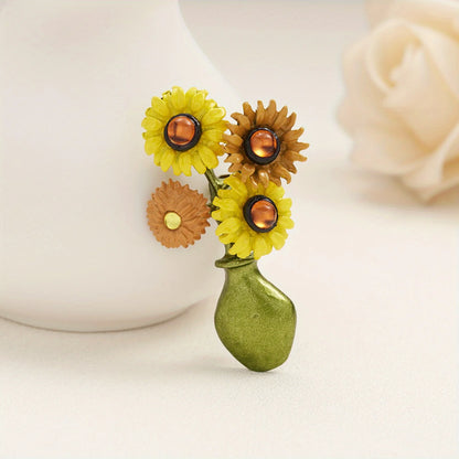 SHMIK High-end Women Girls Fashion Elegant Crystal Daisy Brooch Badges Fashion Exquistie Lady Wedding Party Pin Jewelry Buckles