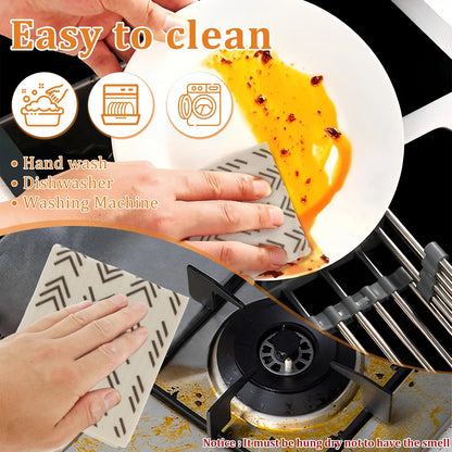 5/6/12Pcs Swedish Dishcloths Absorbent Cellulose Sponge Cloths Non Scratch Swedish Towels Biodegradable Kitchen Cleaning Tools