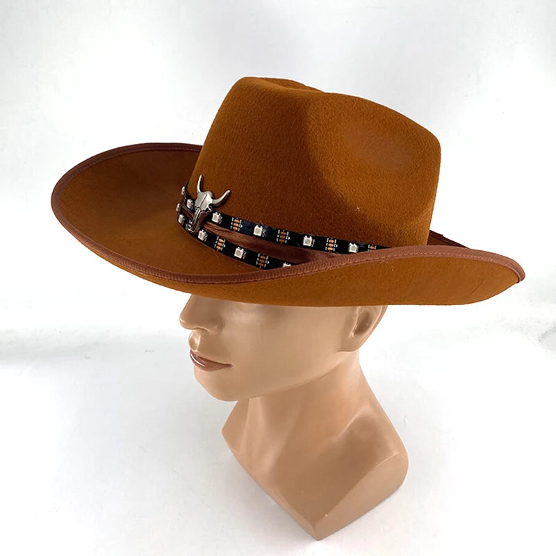 LED Glowing Cowgirl boy Hat Neon Luminous Bride Hat For Holiday Light Up Supplies Fluorescent Party Props Bachelorette Party Hat