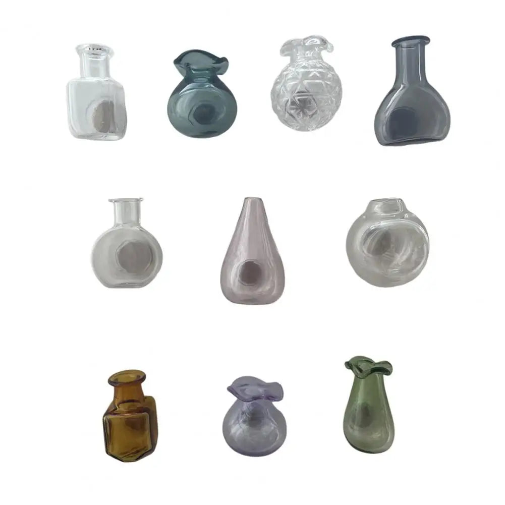 Mini Vase Magnets for Fridge Cute Tiny Magnetic Glass Vases Refrigerator Small Plant Pot for Locker Office Kitchen Decoration