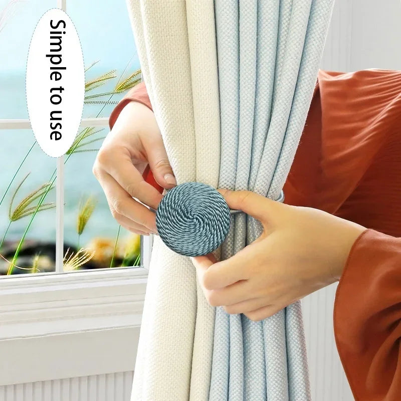 1pc Magnetic Curtain Tieback Clip Room Accessories Curtains Holder Buckles Rope Strap Home Decor