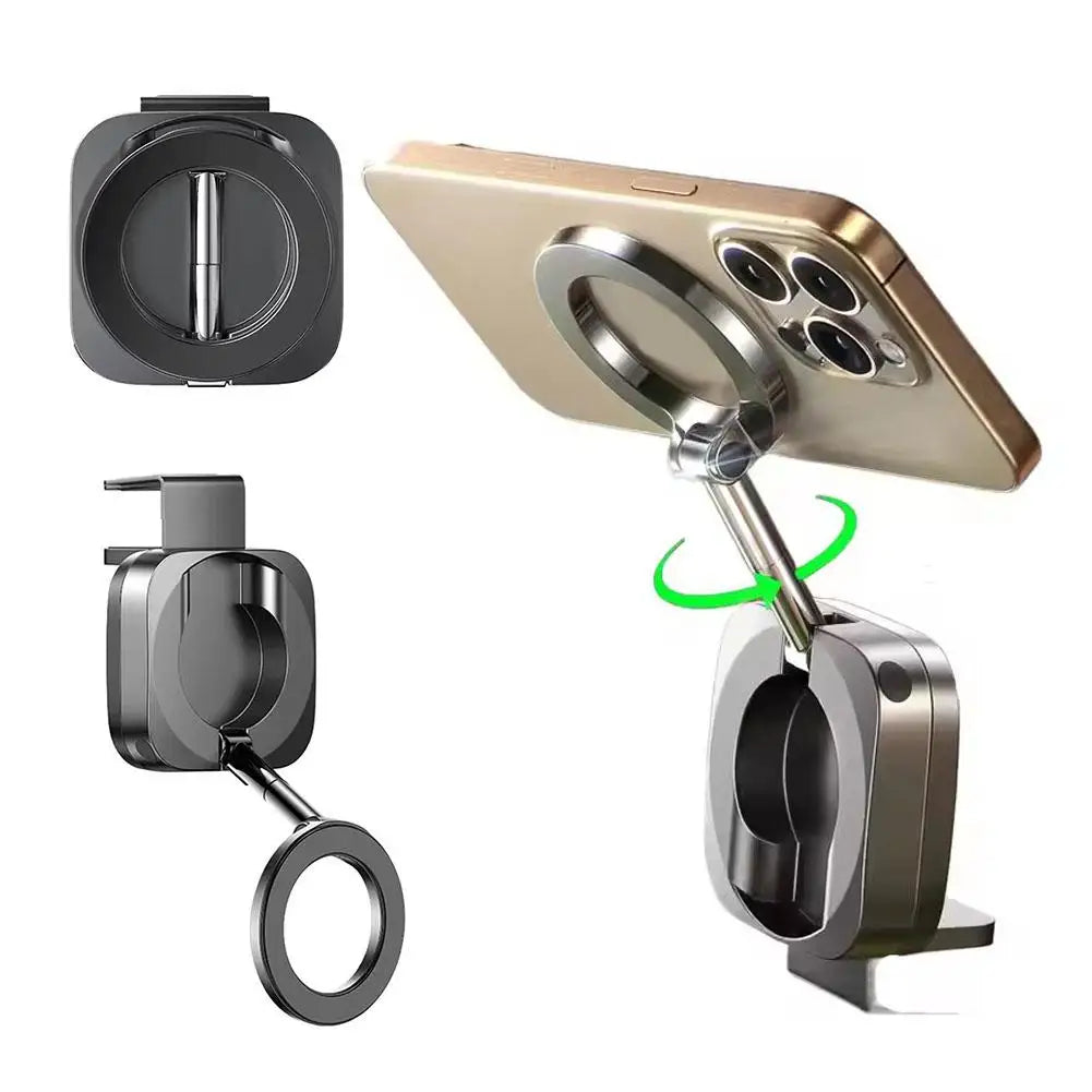 MagSafe Car Airplane Phone Holder Foldable 360° Rotation Dashboard Stand for iPhone 17 16 15 Travel Essentials Flight Compatible