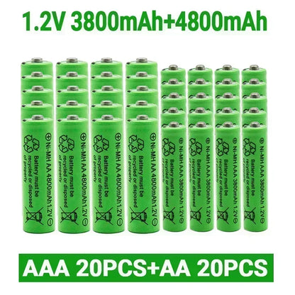 1.2V AA 4800mAh NI-MH Rechargeable Batteries+1.2 V AAA 3800 MAh Rechageable Battery NI-MH Battery