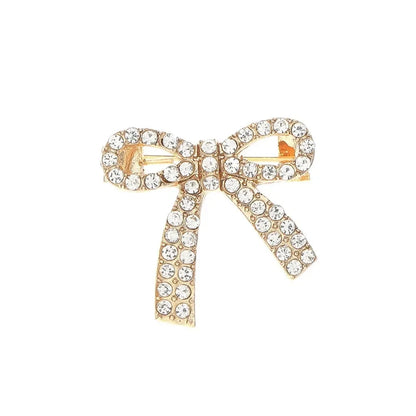 Small Rhinestone Bowknot Brooch Anti-slip Shirt Collar Pin Button For Women Dress Clothing Fashion Jewelry Accessories Gift