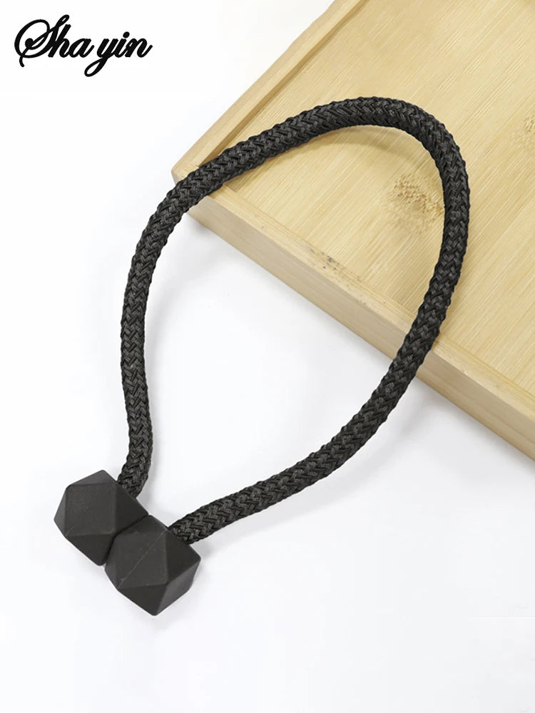 4pcs Curtain Tiebacks with Strong Magnet Thick Rope Design for Bedroom Living Room Kitchen Durable Plastic Home Decor Accessory