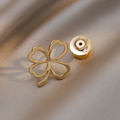 Trendy Irregular Big Circle Brooches for Women Men Gold Plated Silver Color Metal Lapel Pins Geometric Jewelry Gifts