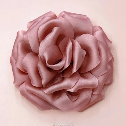 11CM Handmade Fabric Rose Flower Brooch Korean Fashion Corsage Lapel Pins for Women Accessories Wedding Party Jewelry