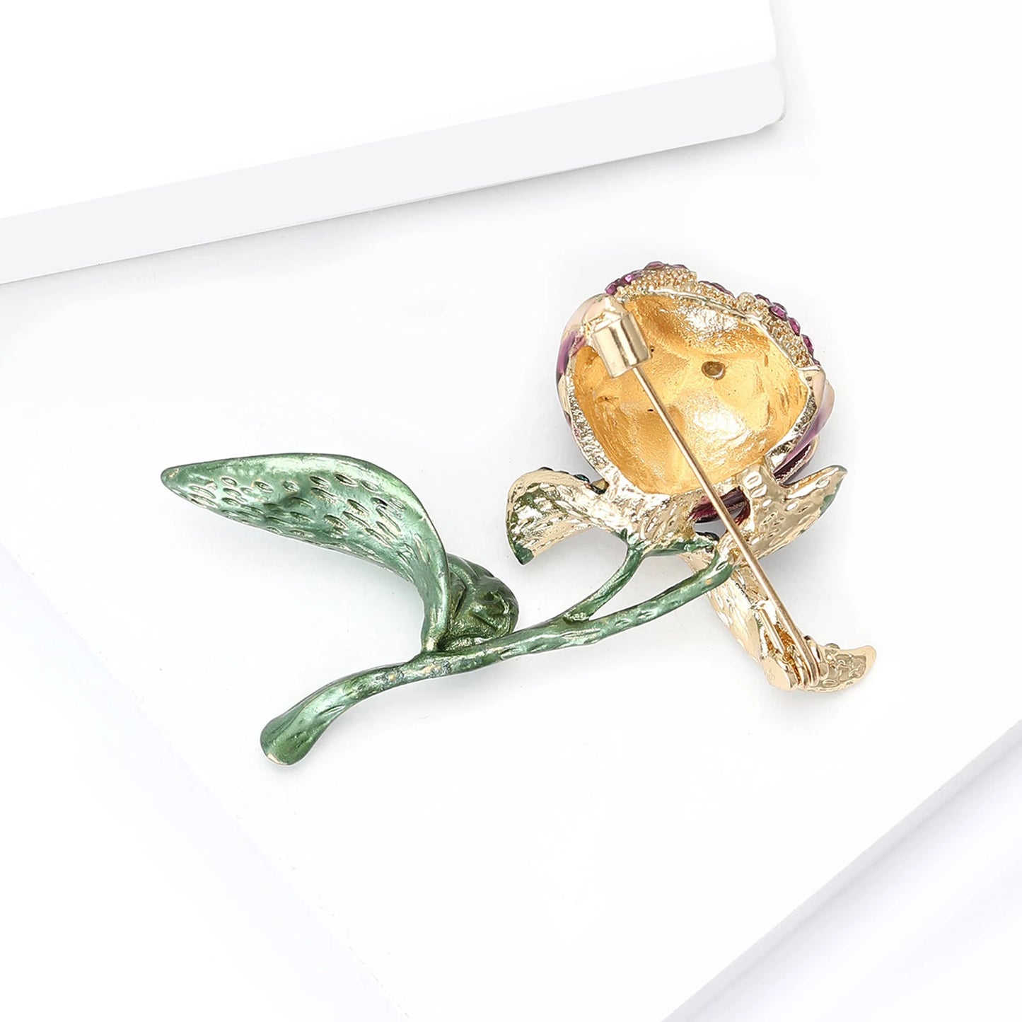 Fashion Enamel Flower Brooches for Women Unisex Plant Pins Office Casual Party Friend New Gifts Jewelry Accessories Decoration