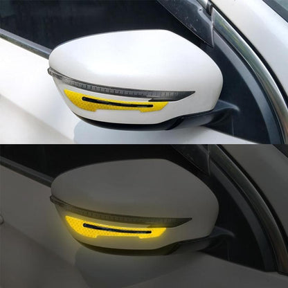 2pcs/set Car Rearview Mirror Reflective Sticker Safety Warning Reflective Sticker Car Rearview Mirror Decorative Strip