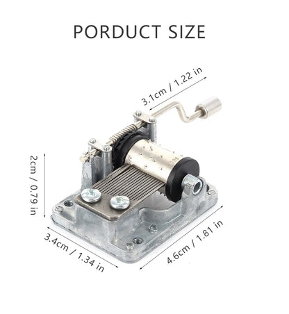 Hand-Cranked Music Box Movement Metal Rocker Mini Diy Gift Music Mechanical Decorative Collectibles For Girl Boy friend