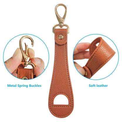 1Pcs PU Leather Hat Clip Hat Holder Hat Keep Clip Hands Free Storage Clip Buckle Outdoor Travel Hooks Handbag Accessories