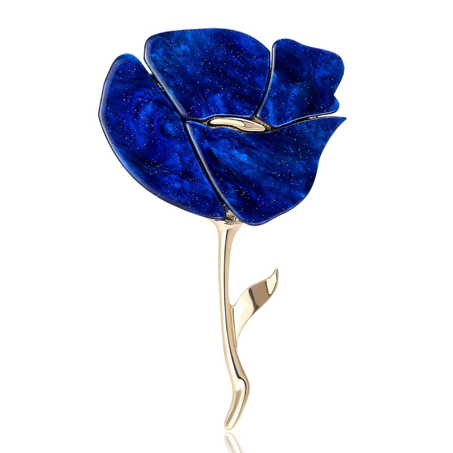 Beaut&Berry Classic Acrylic Rose Brooches for Women Unisex Plant Flower Pins Casual Party Accessories Gifts Friends Decoration