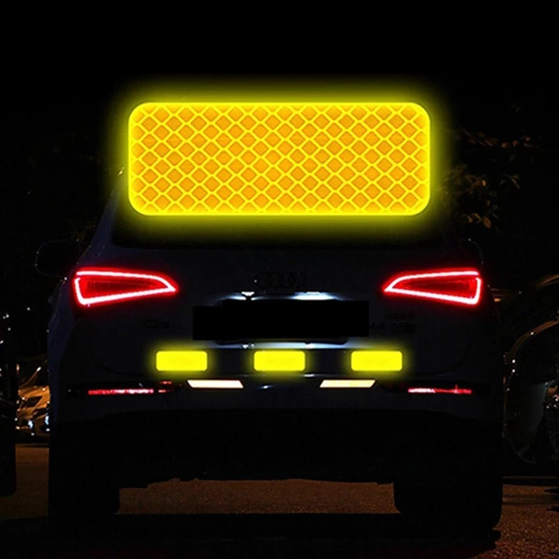 5pcs/set Car Bumper Reflective Safety Strip Stickers Car Reflective Sticker Reflective Warning Safety Tape