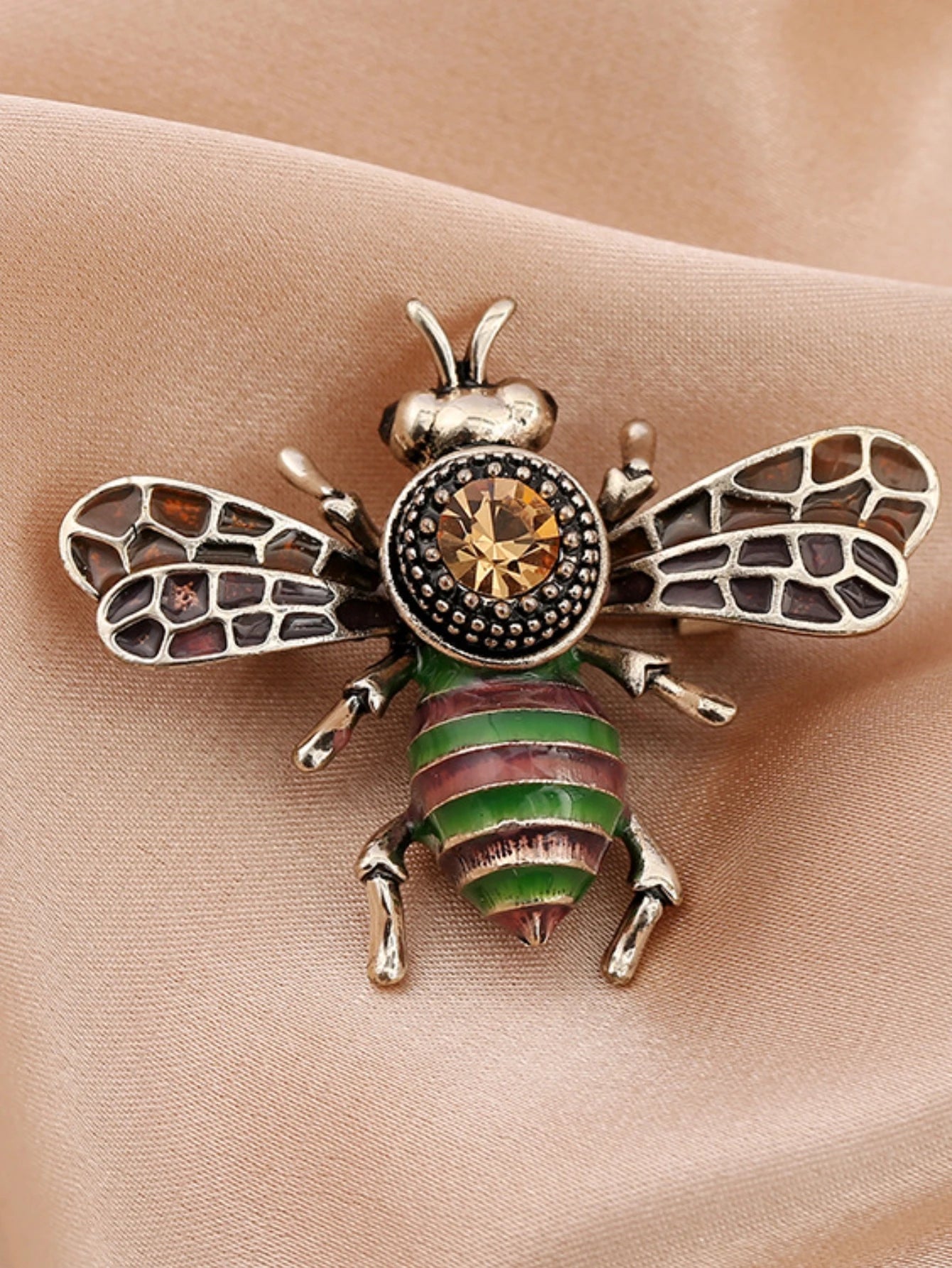 1 piece of women's European and American trendy little bee pearl brooch for fashionable dressing, banquet, party, holiday gift