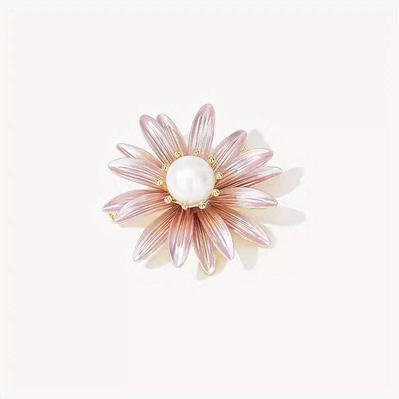 SHMIK High-end Women Girls Fashion Elegant Crystal Daisy Brooch Badges Fashion Exquistie Lady Wedding Party Pin Jewelry Buckles