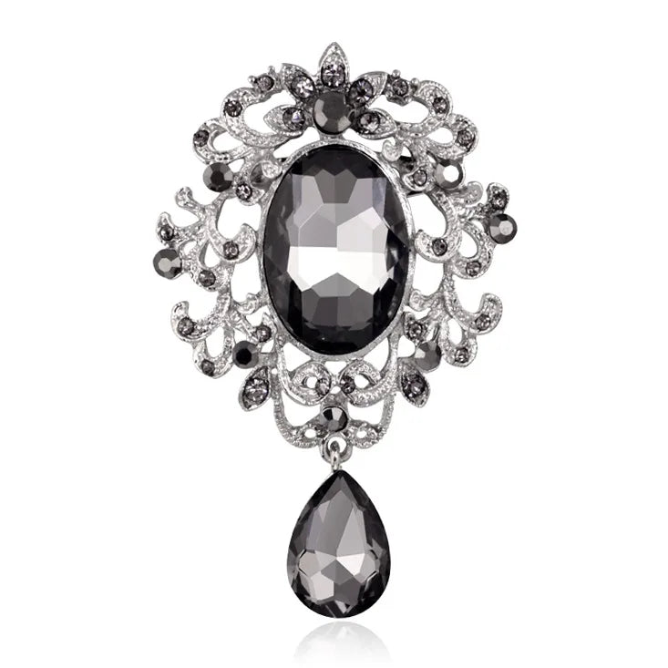 High fashion pins court vintage crystal brooch fashion pendant wedding women's brooch pin jewelry gifts