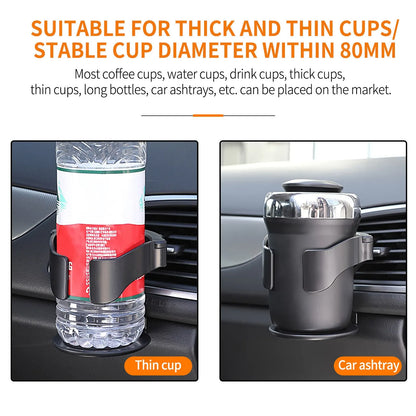 Car Cup Holder for Air Vent - Universal Auto Drink Rack Stand for Water Bottles & Ashtray