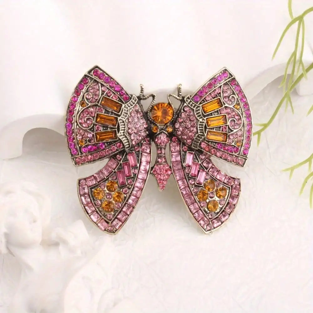Brooches for Women, Retro Palace Style Butterfly Treasure Brooch Pin, for Coat Dress Decoration, Elegant Jewelry Festival Gift