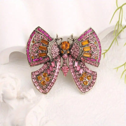Brooches for Women, Retro Palace Style Butterfly Treasure Brooch Pin, for Coat Dress Decoration, Elegant Jewelry Festival Gift