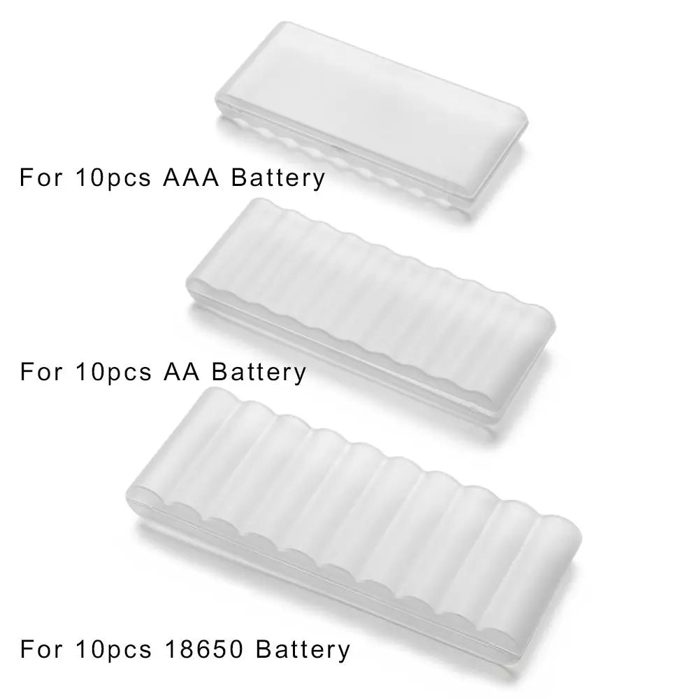 10 Slots Hard Plastic Container Portable Case Battery Storage Box For AAA/AA/18650 Battery Organizer Box Container Accessories