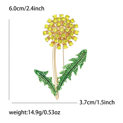 Fashion Enamel Flower Brooches for Women Unisex Plant Pins Office Casual Party Friend New Gifts Jewelry Accessories Decoration