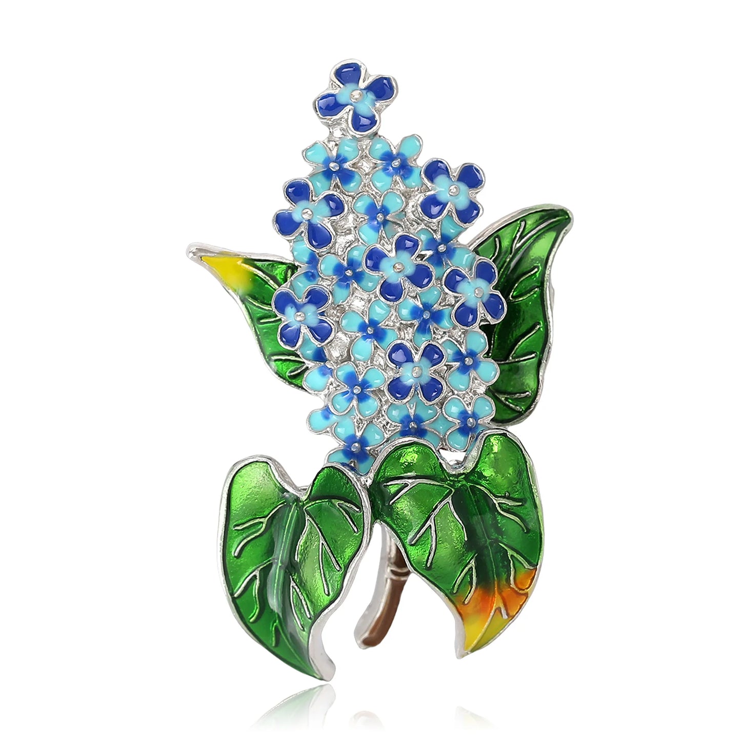 Beaut&Berry Luxury Enamel Hyacinth Brooches for Women Unisex Plant Pins Casual Party Jewelry Accessories Gifts Decoration