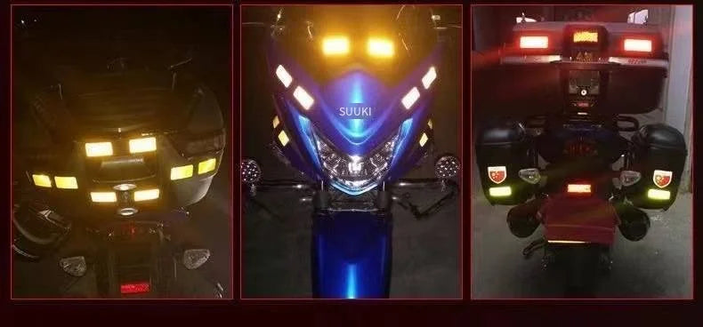 10 Reflective Stickers, Warning Safety Reflective Stickers, Pet Safety Warning Stickers 1.18 X 3.25inch Waterproof Night Vision Stickers, Suitable for Bicycles, Motorcycles, Clothing, Trailers, Helmets