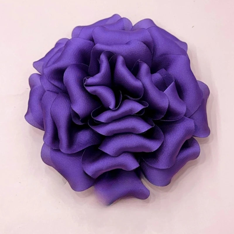 11CM Handmade Fabric Rose Flower Brooch Korean Fashion Corsage Lapel Pins for Women Accessories Wedding Party Jewelry