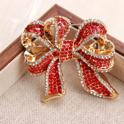 Baroque Luxury Beautiful Bow Design Men's and Women's Brooch Pin, Jewelry Accessories for Clothing, Wedding Holiday Party Gift