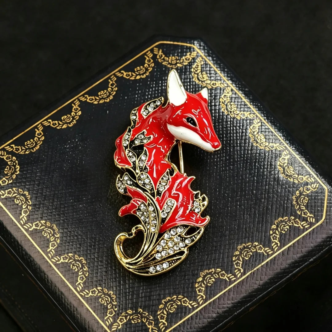 Baroque Luxury Fox Animal-Themed Brooches for Men and Women, Jewelry, Fashion Accessories, and Party Gifts