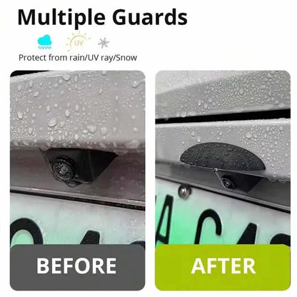 Car Rear Camera Rain Cover - Thickened & Widened Silicone, Non-Destructive Installation, Suitable for All Car Car Models, Clear