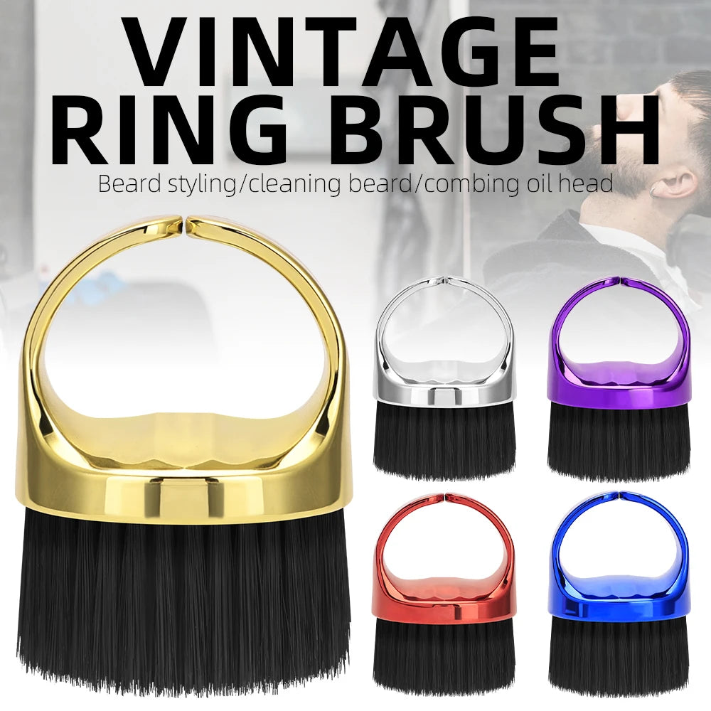 Ring Neck Duster Barber Remove Loose Hair Brush Hair Cutting Brush Soft Hair Cleaning Brush Hairdressing Tools